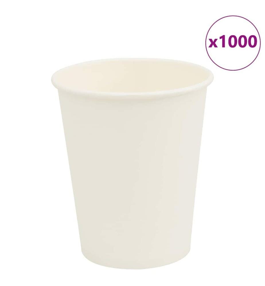 Pappbecher 1000 Stk. 8oz 200ml Weiss