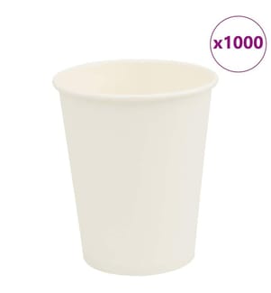 Pappbecher 1000 Stk. 8oz 200ml Weiss