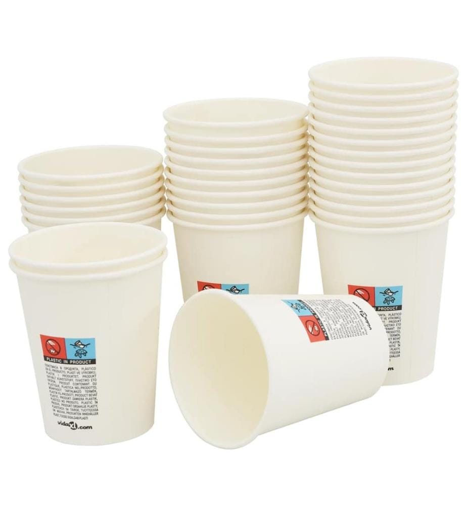 Pappbecher 1000 Stk. 8oz 200ml Weiss