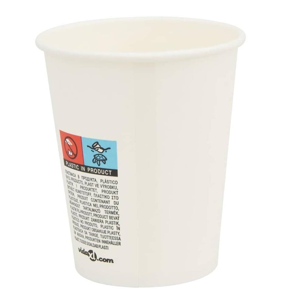 Pappbecher 1000 Stk. 8oz 200ml Weiss