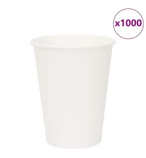 Pappbecher 1000 Stk. 12oz 300ml Weiss