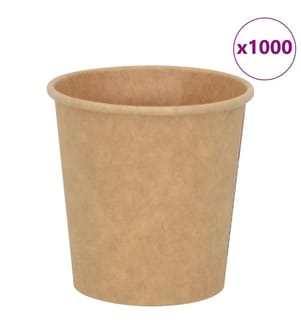 Pappbecher 1000 Stk. 4oz 100ml Braun