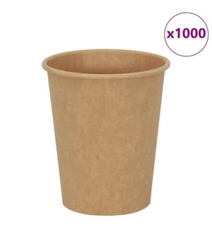 Pappbecher 1000 Stk. 8oz 200ml Braun