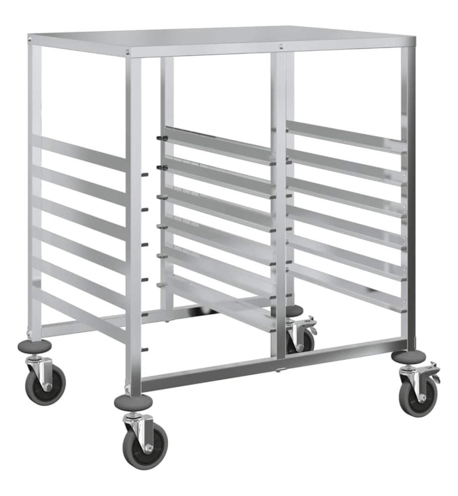 Chariot à plateaux 12 bacs GN 75x55x87 cm acier inoxydable