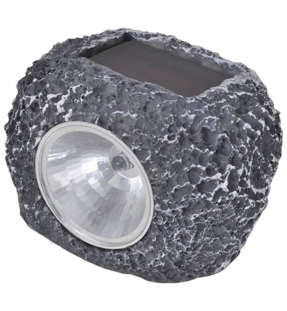 Projecteurs solaires à LED forme de pierre 12 pcs
