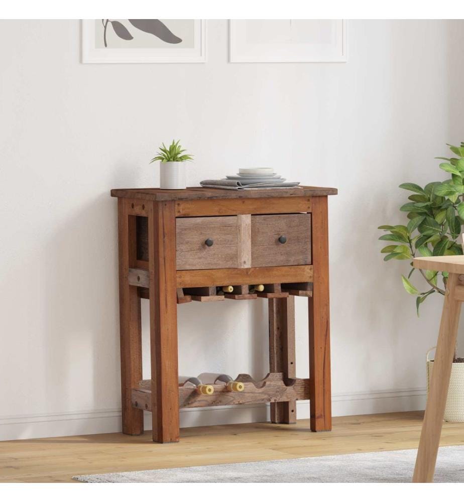Schrank Braun 60 x 30 x 70 cm Massives upgecyceltes Holz