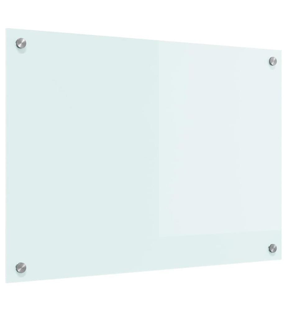 Crédence de cuisine Blanc 70 x 50 cm verre trempé