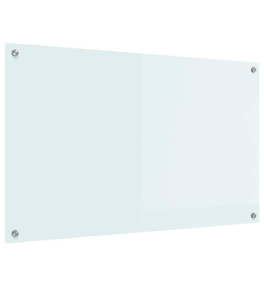 Crédence de cuisine Blanc 100 x 60 cm verre trempé