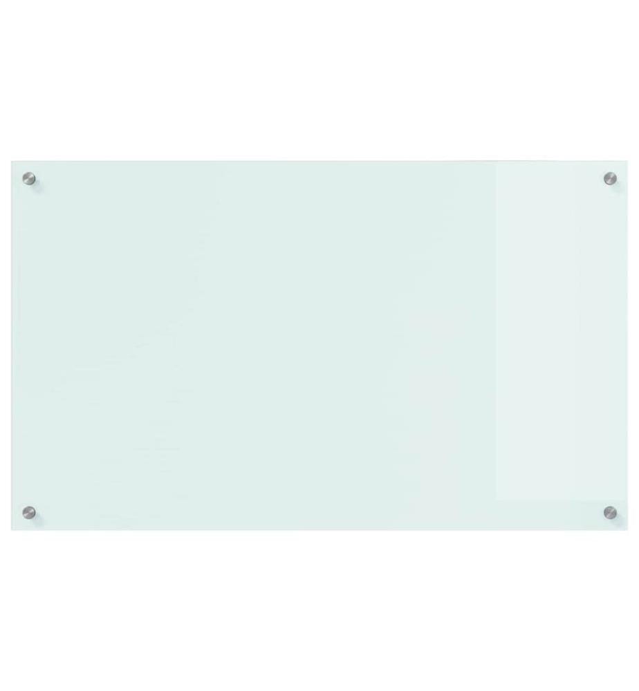 Crédence de cuisine Blanc 100 x 60 cm verre trempé