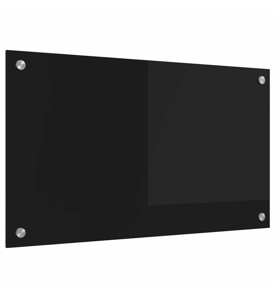Crédence de cuisine Noir 70 x 40 cm verre trempé