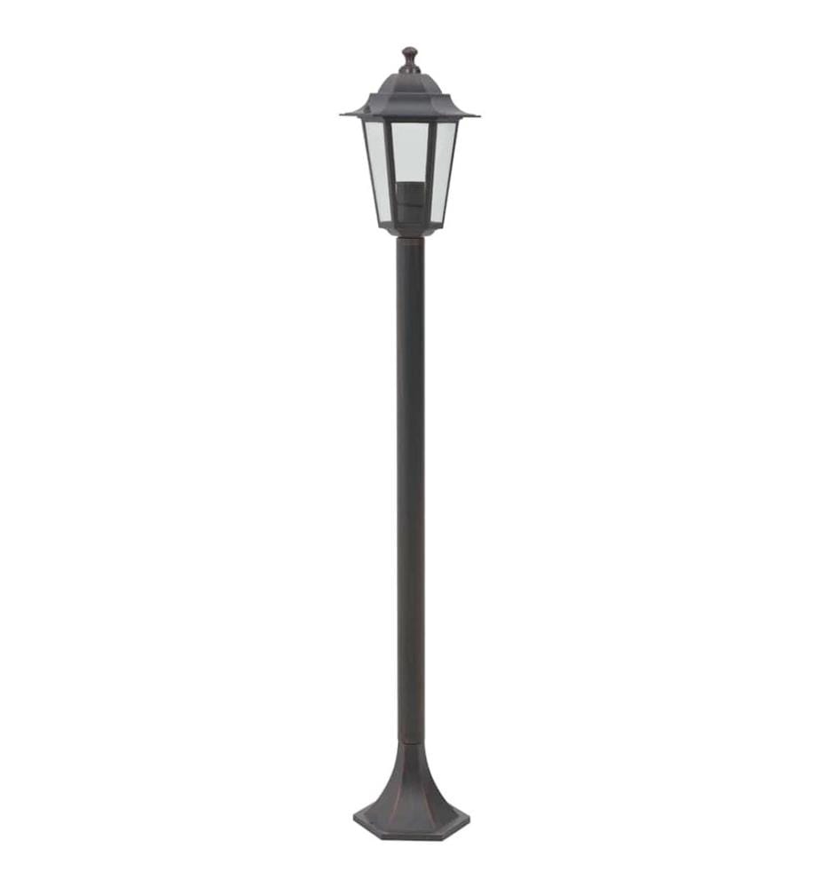 Garten-Pollerleuchte 6 Stk. E27 110 cm Aluminium Bronzefarben