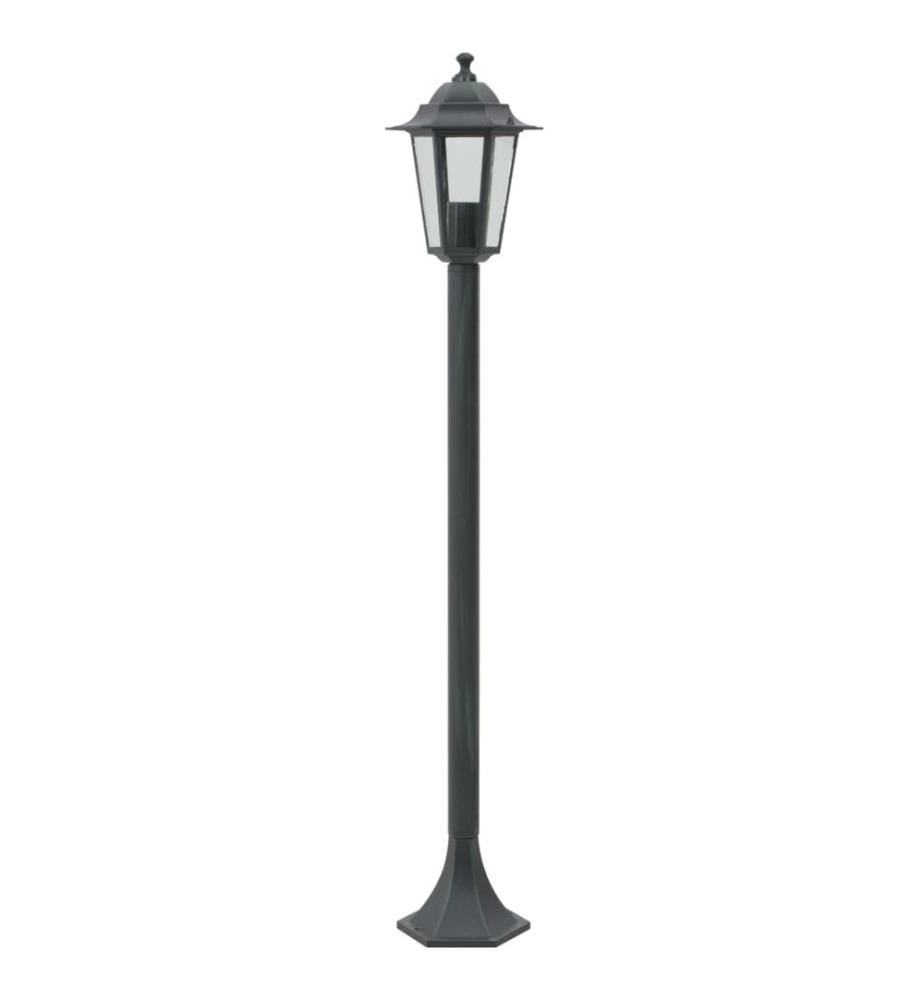 Garten-Pollerleuchte 6 Stk. E27 110 cm Aluminium Dunkelgrün