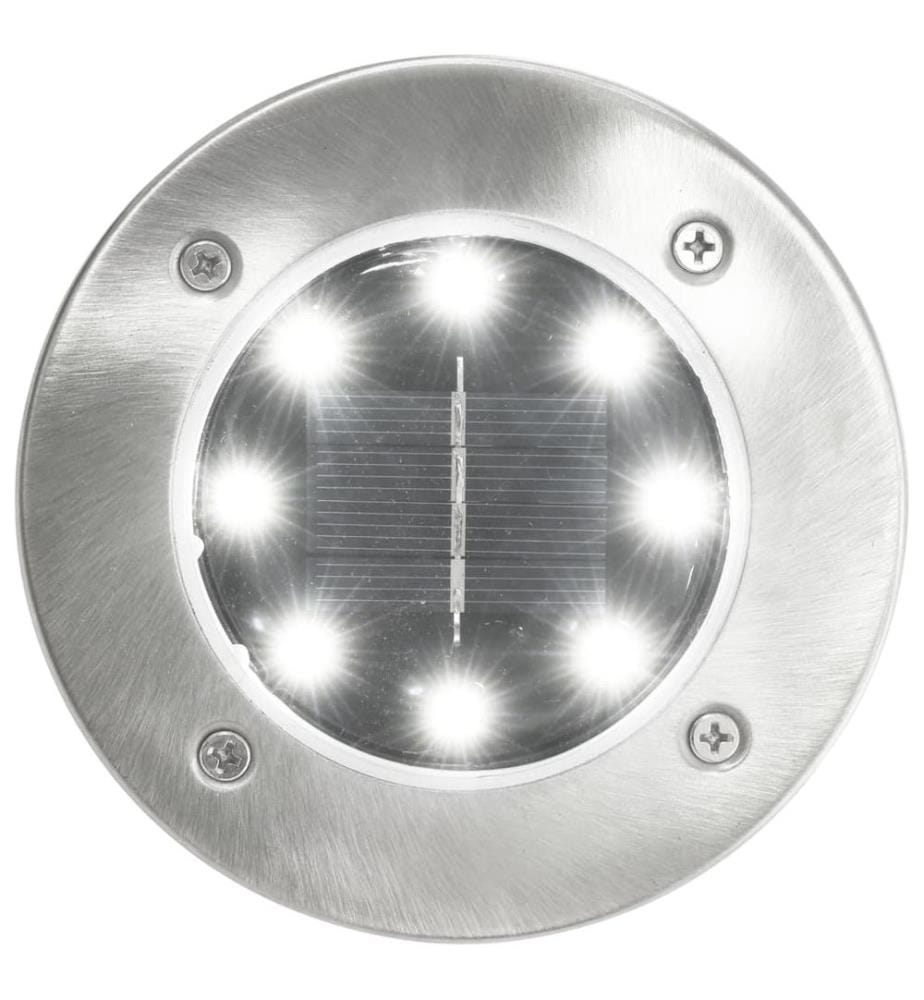 Lampe solaire au sol 8 pcs Lumières LED blanches