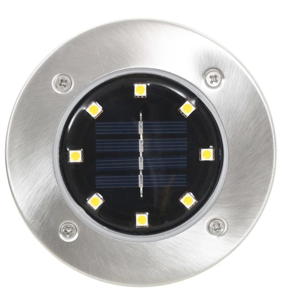 Lampe solaire au sol 8 pcs Lumières LED blanches