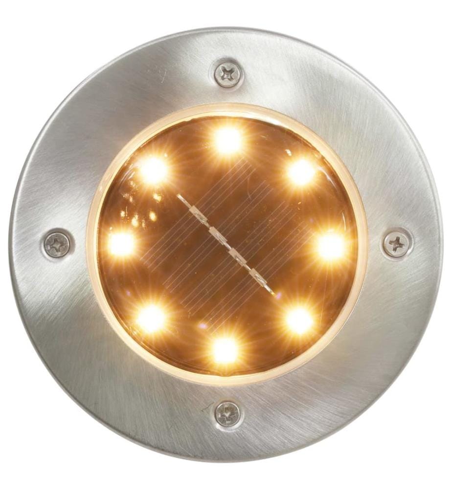 Lampe solaire au sol 8 pcs Lumières LED blanches chaudes