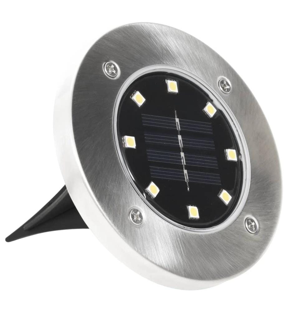 Lampe solaire au sol 8 pcs Lumières LED blanches chaudes