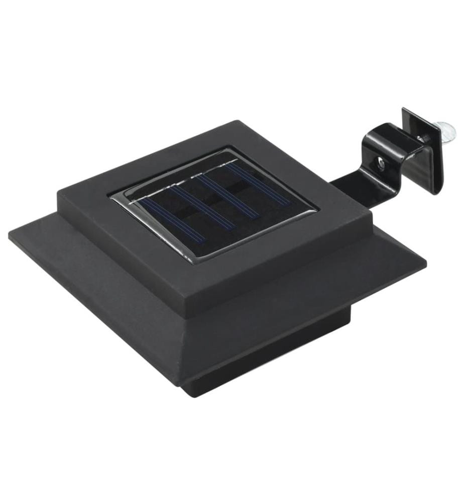 Outdoor Solarleuchten 6 Stück LED Quadratisch 12 cm Schwarz