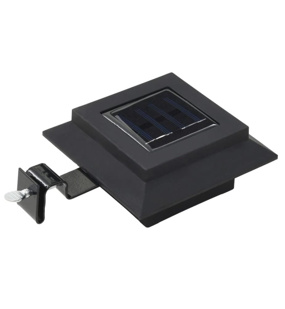 Outdoor Solarleuchten 6 Stück LED Quadratisch 12 cm Schwarz
