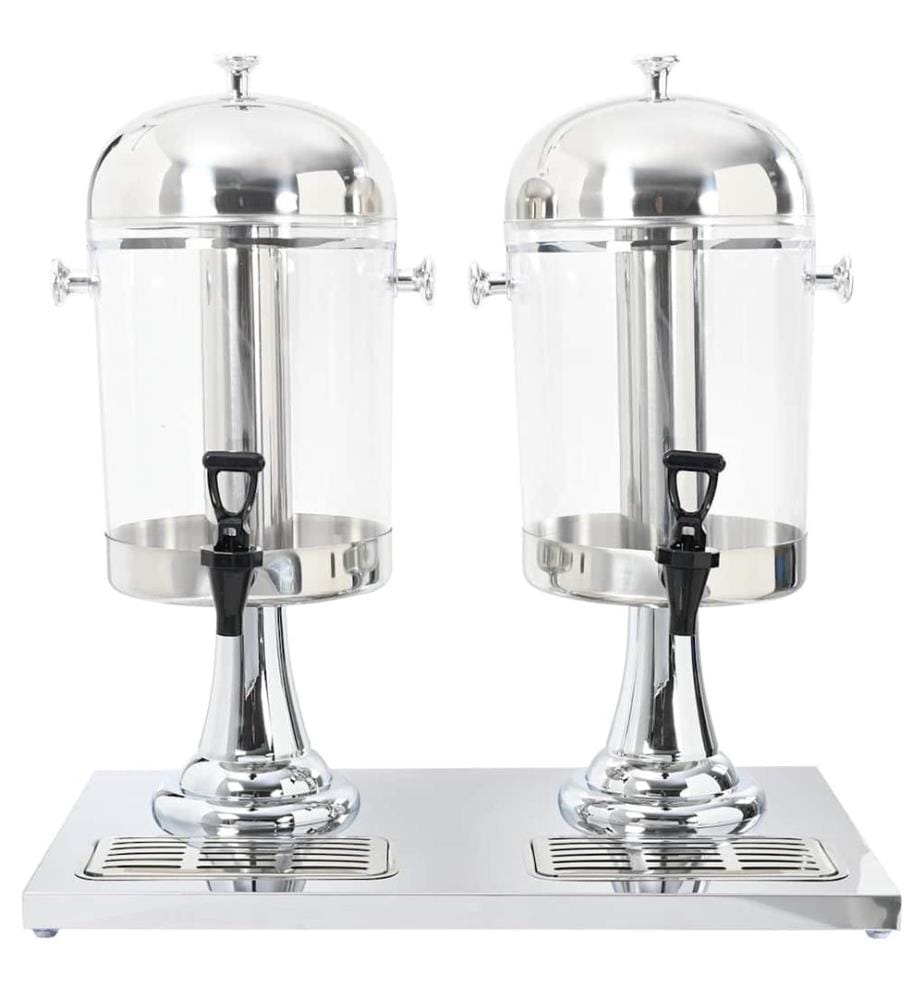 Double distributeur de jus en acier inoxydable 2 x 8 L