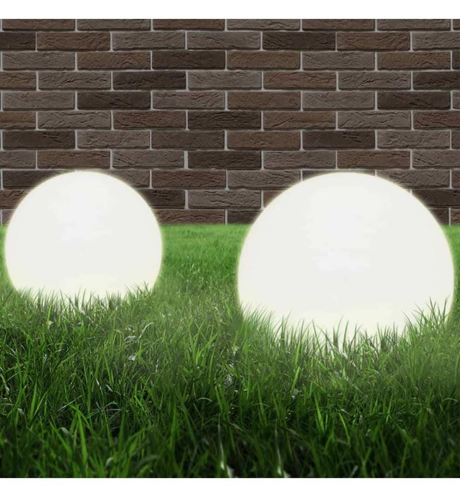 Lampe à LED sous forme de boule 2 pcs Sphérique 20 cm PMMA