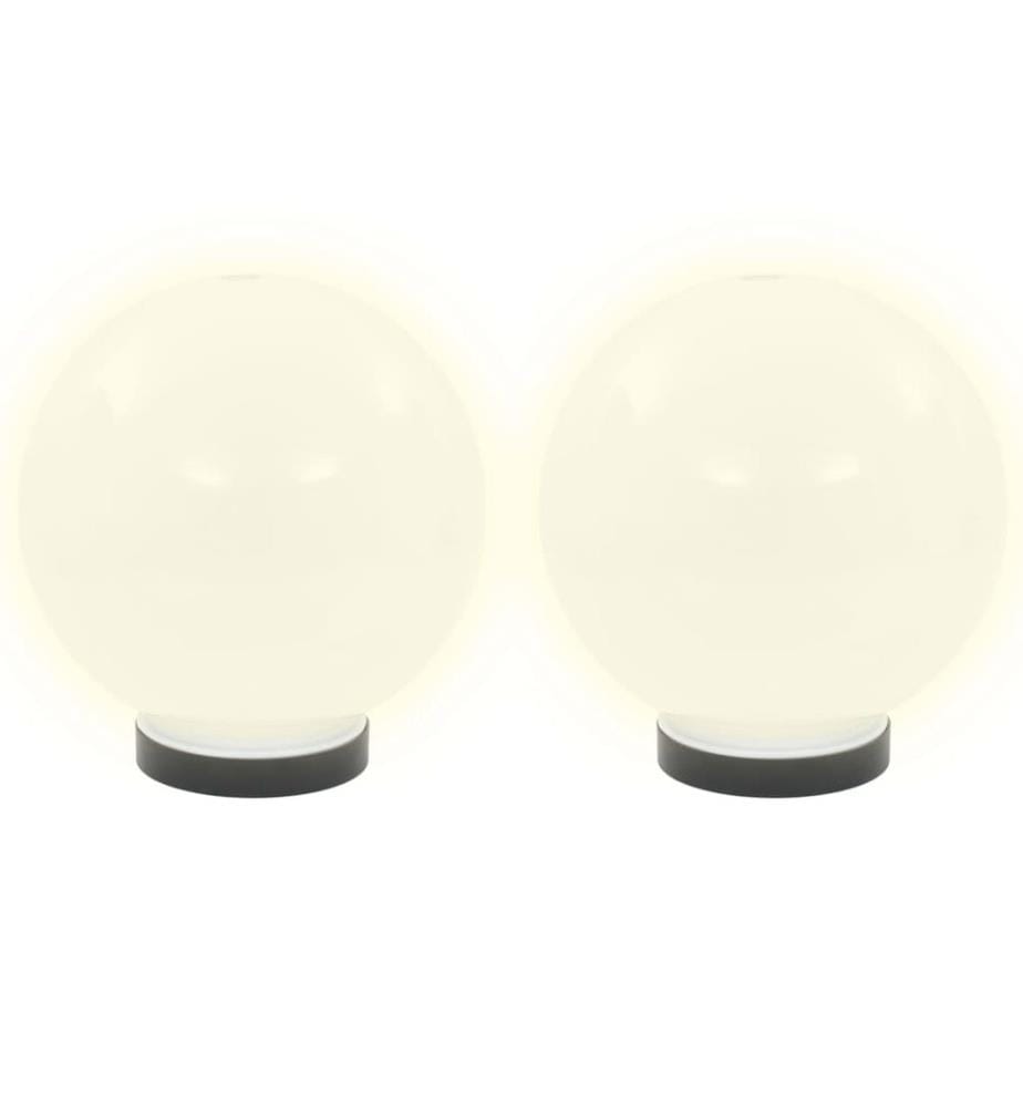 Lampe à LED sous forme de boule 2 pcs Sphérique 20 cm PMMA