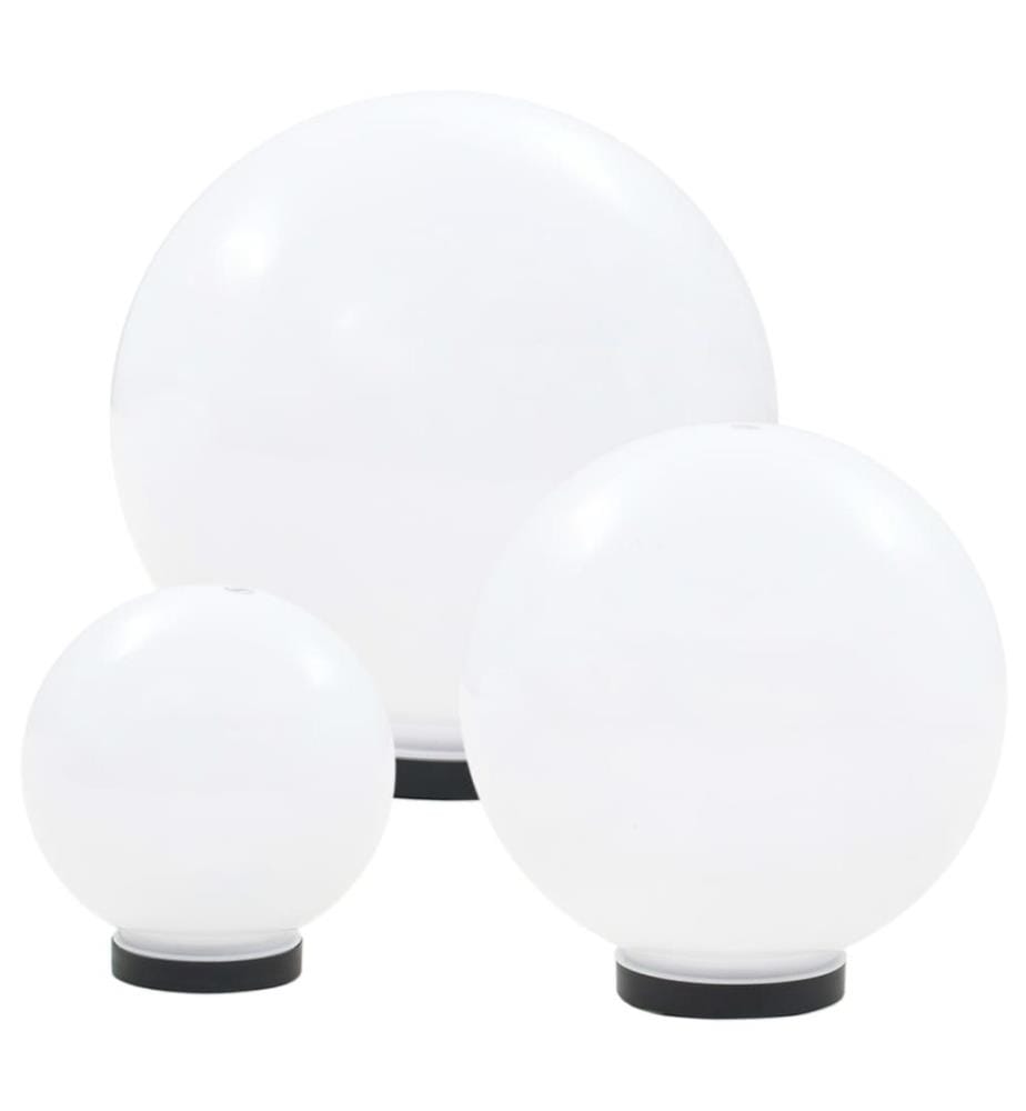 Jeu de lampe boule à LED 3 pcs PMMA sphérique 20/30/40 cm
