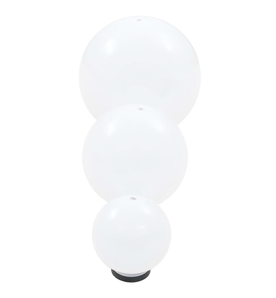 Jeu de lampe boule à LED 3 pcs PMMA sphérique 20/30/40 cm