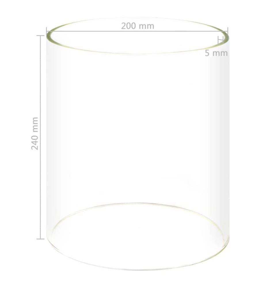 Glaszylinder für Würstchenwärmer 200x240 mm