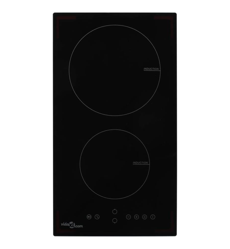 Induktionskochfeld mit 2 Platten Touch Control Glas 3500 W