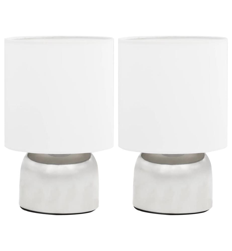 Tischlampen 2 Stk. Touch-Sensor Weiss E14