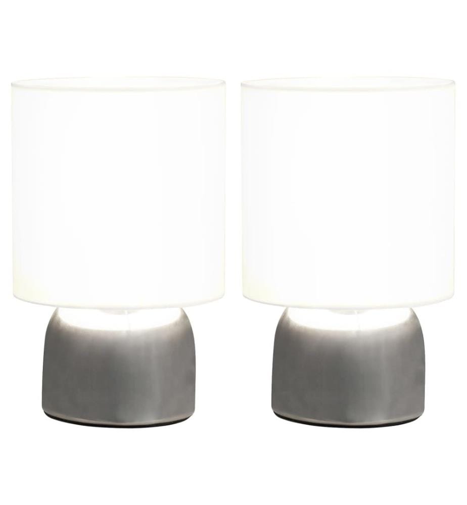 Tischlampen 2 Stk. Touch-Sensor Weiss E14
