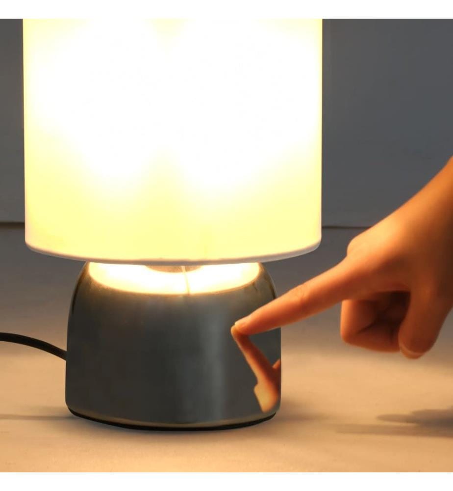 Tischlampen 2 Stk. Touch-Sensor Weiss E14