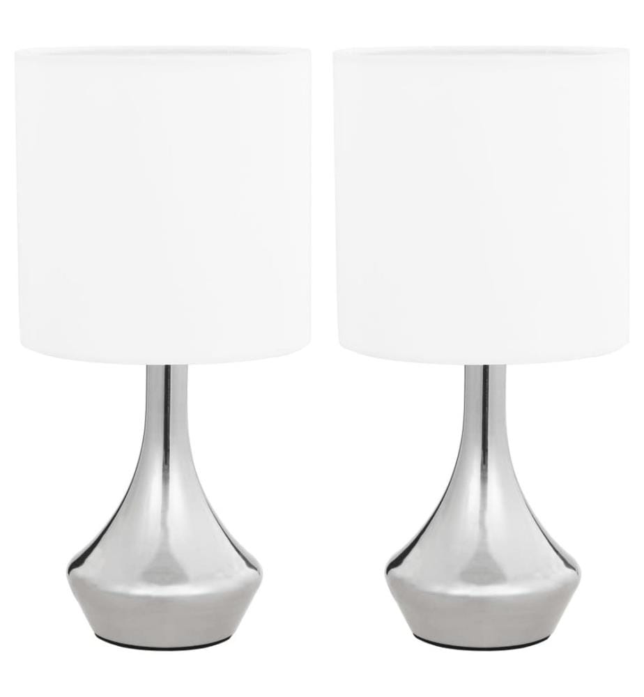 Tischlampen 2 Stk. Touch-Sensor Weiss E14