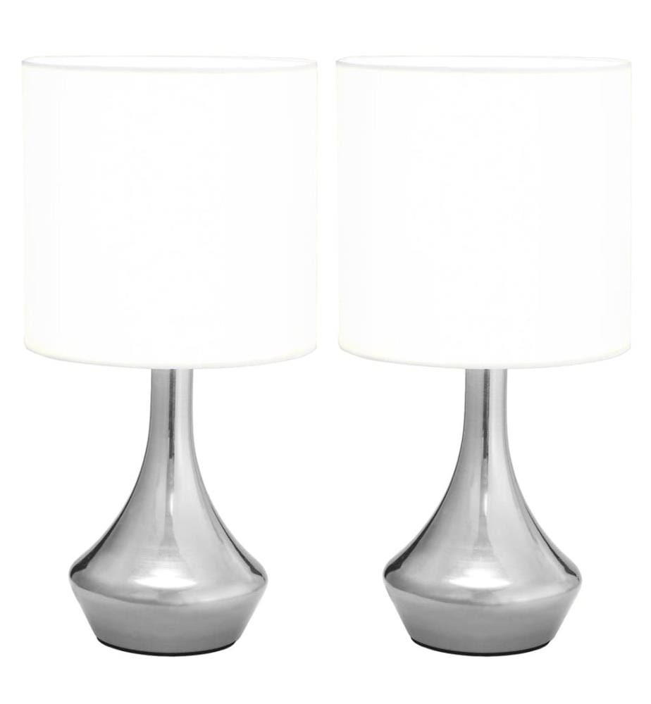 Tischlampen 2 Stk. Touch-Sensor Weiss E14