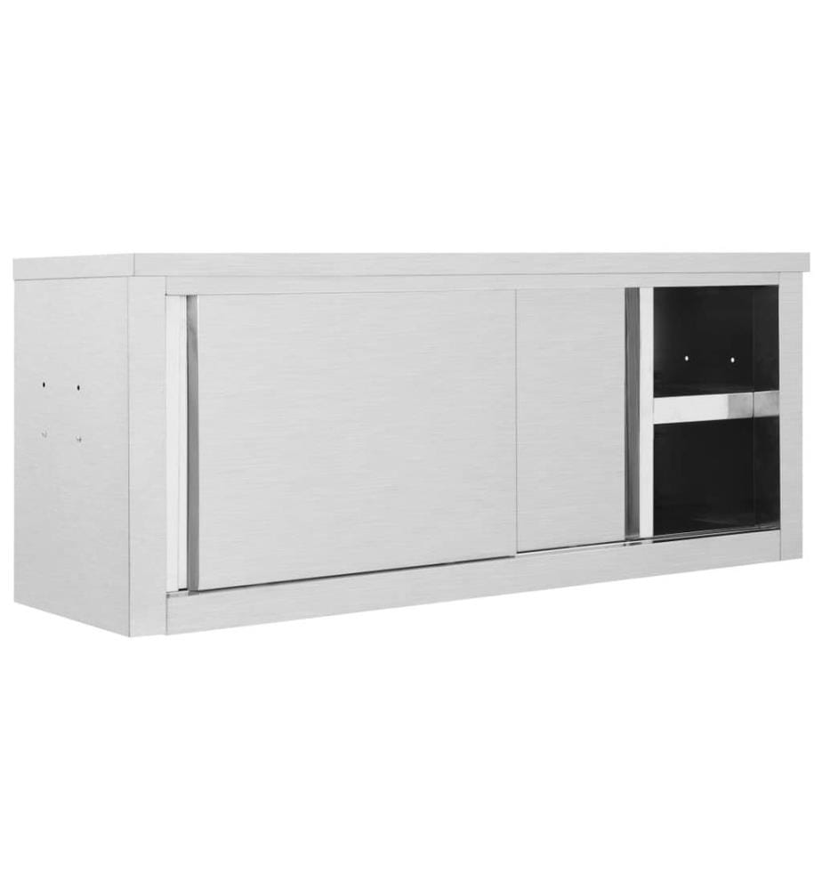 Armoire de cuisine avec portes coulissantes 120x40x50 cm Inox