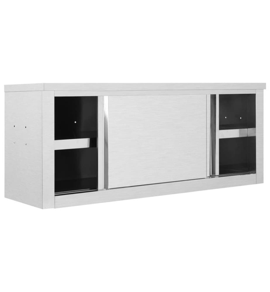 Armoire de cuisine avec portes coulissantes 120x40x50 cm Inox