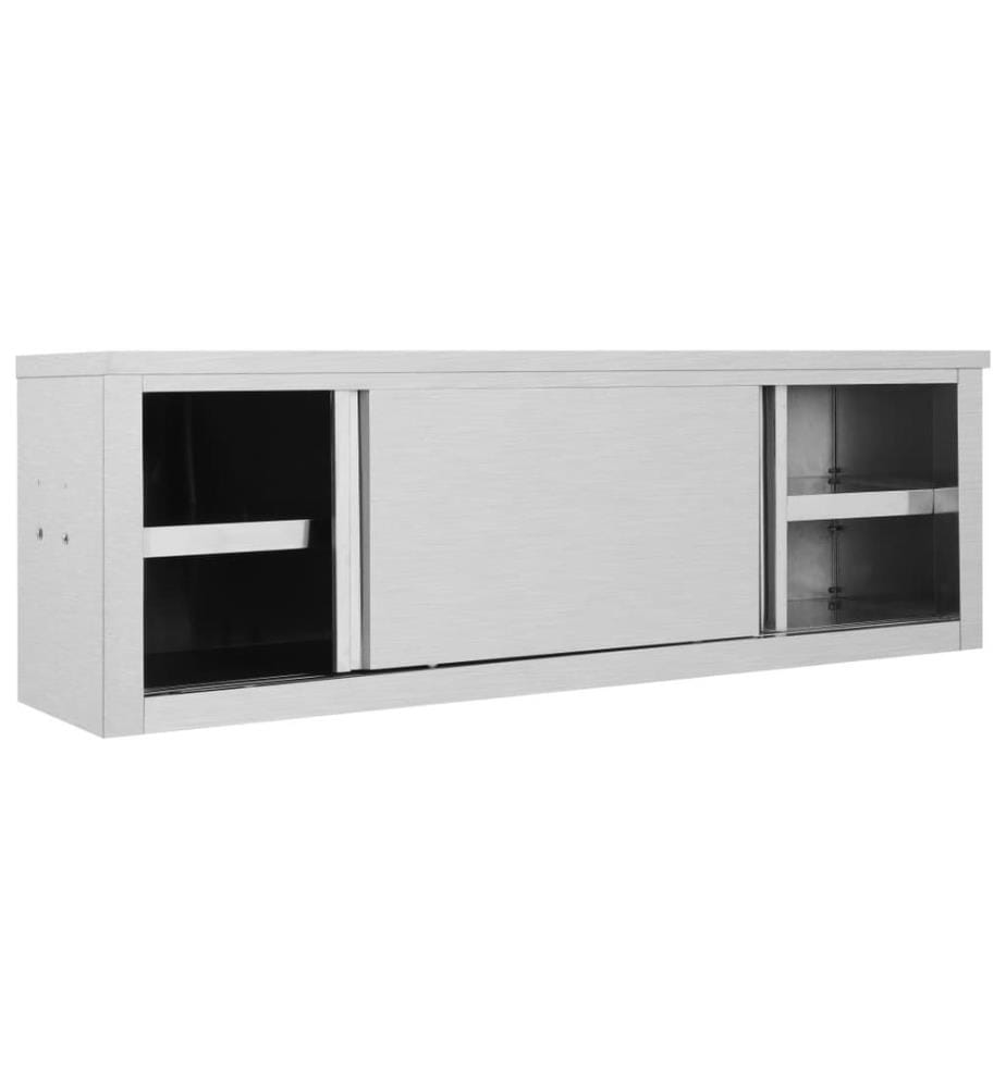 Armoire de cuisine avec portes coulissantes 150x40x50 cm Inox
