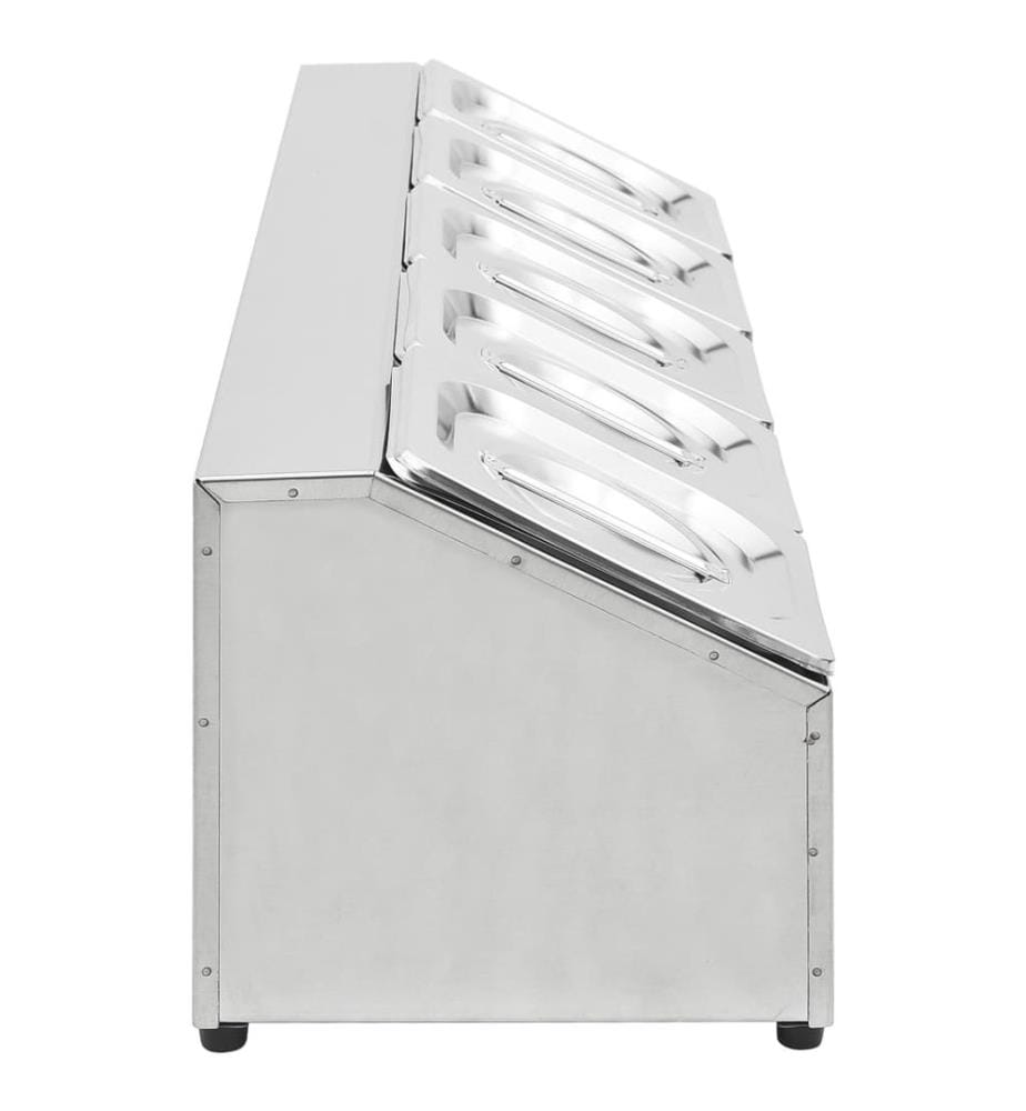 Récipient Gastronorm avec 5 bacs GN 1/6 Acier inoxydable