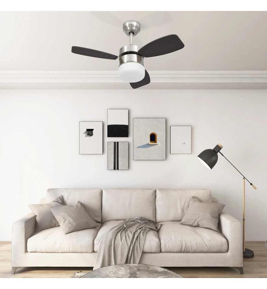 Deckenventilator mit Licht und Fernbedienung 76 cm Dunkelbraun