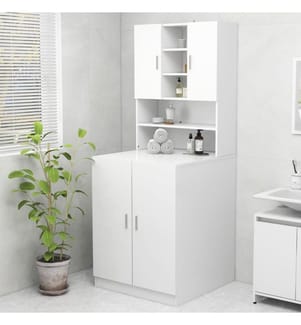Meuble pour machine à laver Blanc 70,5x25,5x90 cm