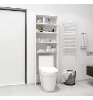 Meuble pour machine à laver Blanc 64x24x190 cm