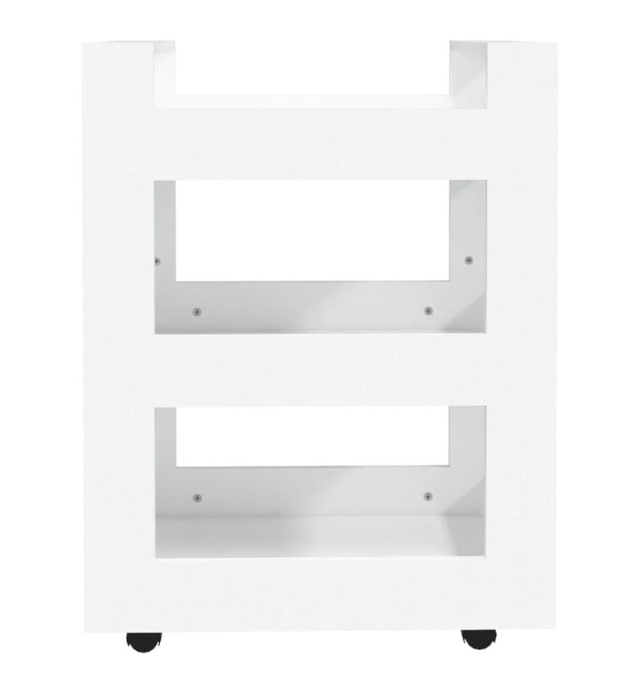 Chariot de cuisine Blanc 60x45x80 cm Bois d'ingénierie