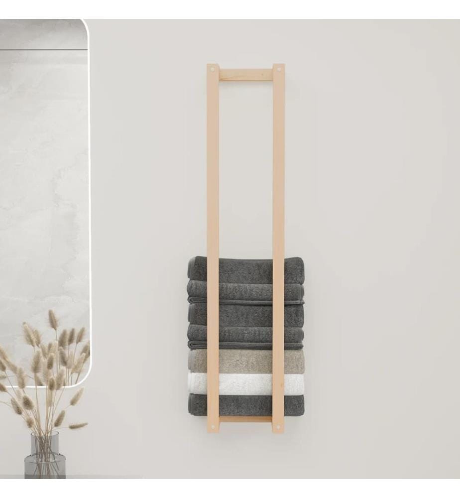 Porte-serviette 23x18x110 cm Bois de pin massif