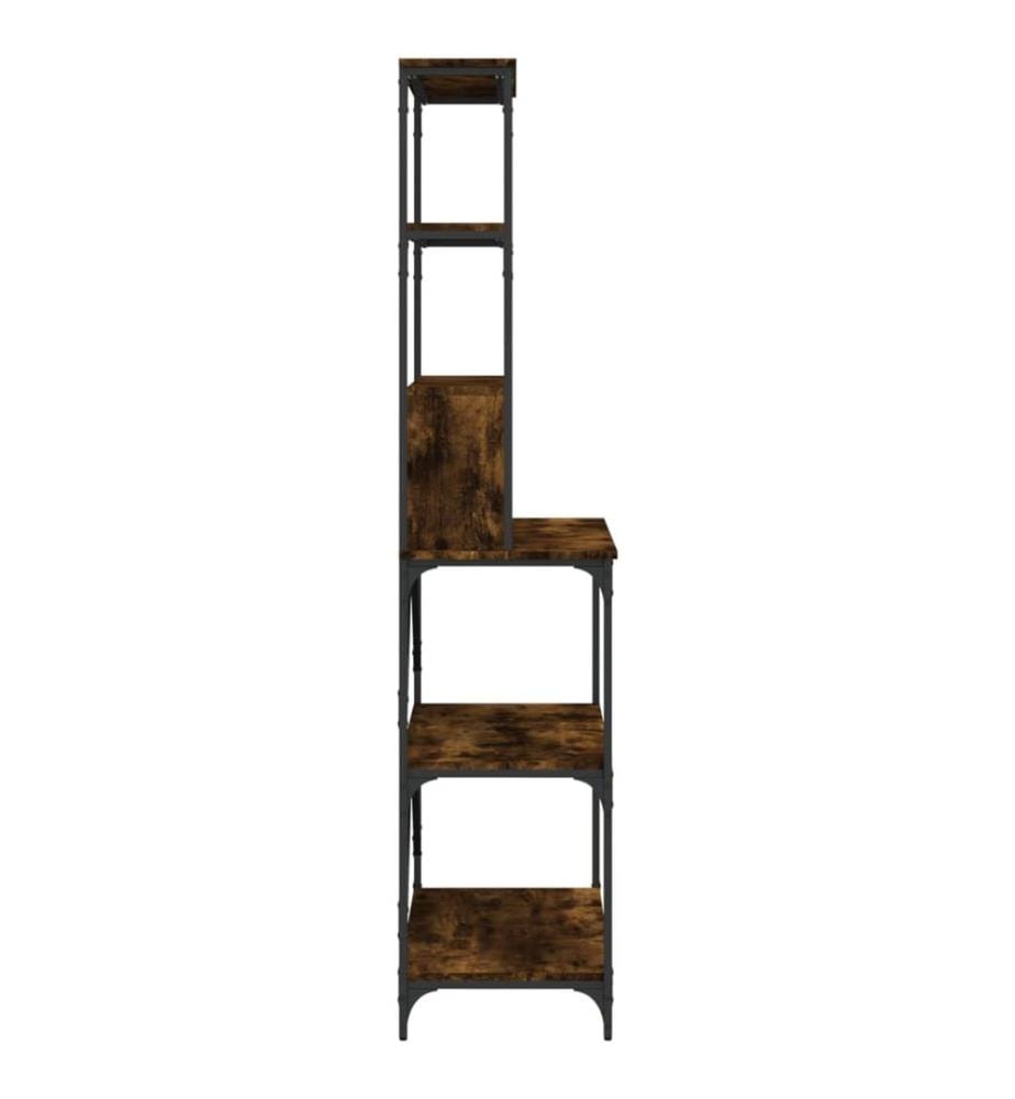 Support de boulanger à 6 niveaux chêne fumé 90x40x180 cm