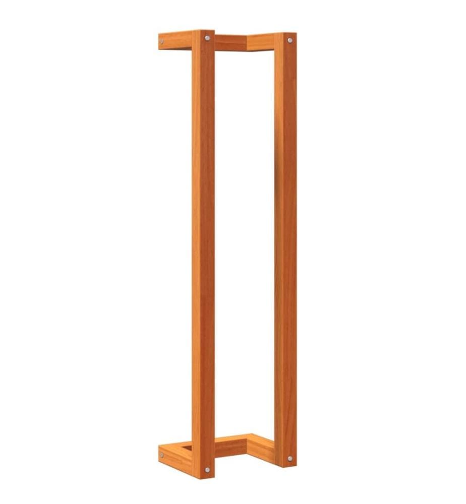 Porte-serviette marron cire 23x18x90 cm bois de pin massif