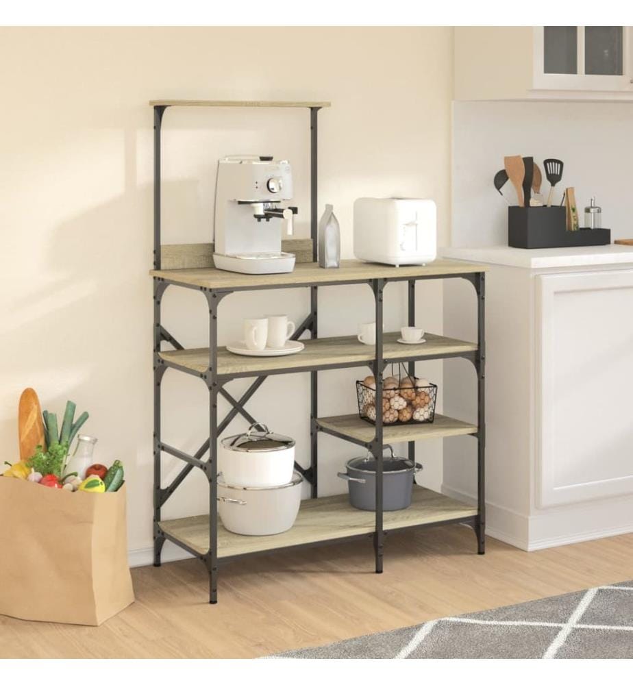 Support de boulanger chêne sonoma 90x40x132 cm