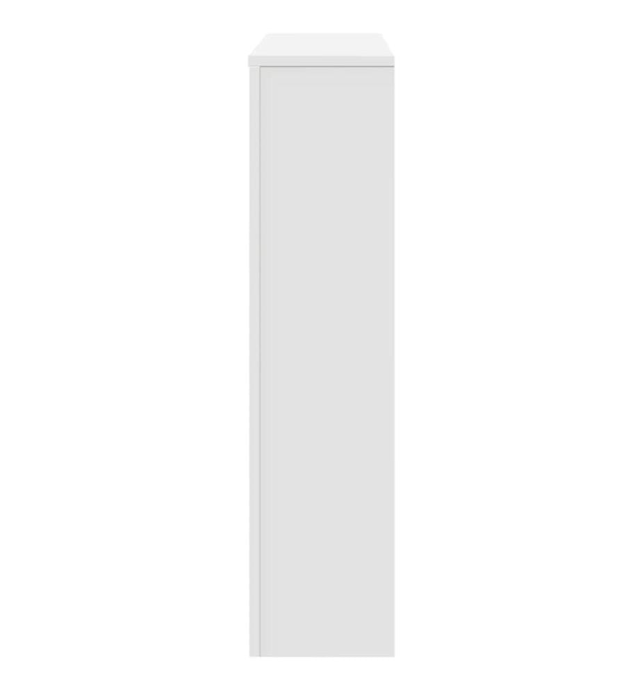 Cache-radiateur blanc 175x20x82 cm bois d'ingénierie