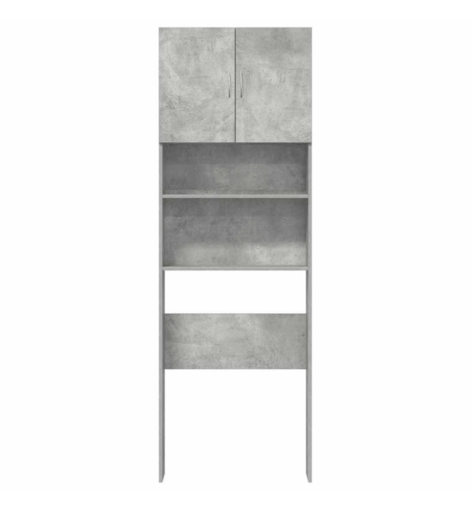Meuble de machine à laver gris béton bois d'ingénierie