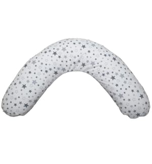 Coussin d'allaitement étoiles grises