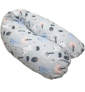 Housse pour le coussin d'allaitement cerf gris